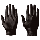 BLACK NITRILE DISPOSABLE GLOVES MEDIUM